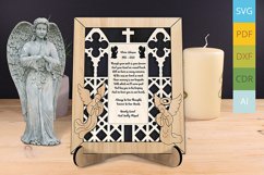Angel Cathedral Church Cross Memorial Remembrance SVG Frame Product Image 1