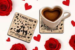 SVG Square I Meow You Valentine Day Coaster Laser Love Gift Product Image 2