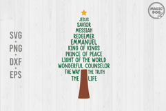 esus Names Christmas Tree|Christian Religious Holiday SVG Product Image 1