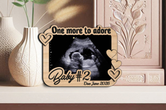 One More Baby Ultrasound Sonogram Magnet SVG Frame Laser Product Image 2