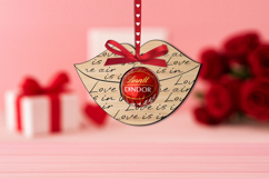 Love Kiss Candy Holder SVG Laser Gift Valentine Day Present Product Image 2