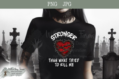 Gothic Heart Thorns PNG | Empowerment Quote | Stronger Than Product Image 2