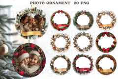 Christmas Photo Ornament png, Custom Photo Ornament Product Image 1