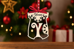 Baby Bodysuit Letter Y Laser SVG Christmas Ornament Newborn Product Image 2