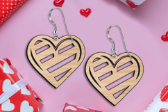 St Valentine's Day Intricate Love Earrings SVG Laser Present Product Image 2