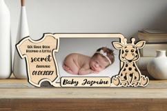 SVG Giraffe Baby Photo Frame Present Newborn Home Decor Pic Product Image 3