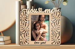 Tropic Design You and Me SVG Frame Photo Love Romantic Gift Product Image 2