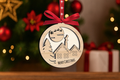 SVG Holiday Village Santa Claus Merry Christmas Present Gift Product Image 3