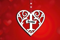 Laser Monogram Letter I Valentine Day Gift Love Romantic SVG Product Image 2