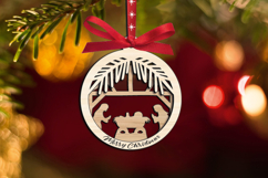 SVG Nativity Holy Night Silent Night Laser Christmas Gift Product Image 2