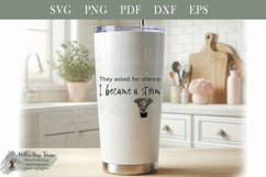 Dark Goth Storm witchy Quote They Asked for Silence svg Product Image 2