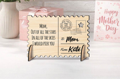 Stamped Post Card Mother's Day SVG Present Laser Happy Gift Product Image 2