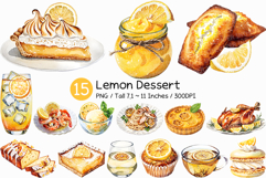 Lemon Deesert | food clipart cake tart pie macaron muffin Product Image 1