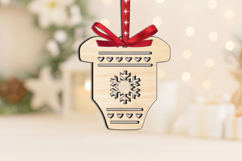 Newbron Baby Jumpsuit SVG Christmas Ornament Laser Present Product Image 2