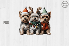 Yorkie Christmas|Yorkshire Terrier Holiday|Christmas Dog PNG Product Image 1