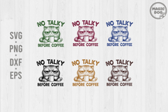 No Talky Before Coffee Funny Cat Meme|Adult Humor|Cat Lover Product Image 1
