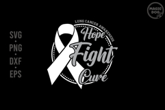 Lung Cancer Awareness Hope Fight Cure White Ribbon Product Image 1