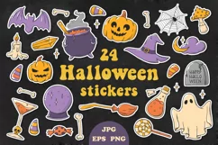 24 HALLOWEEN stickers EPS / PNG / JPG Product Image 1
