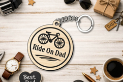 Laser SVG Ride onDad Father Day Keychain Gift Grandpa Product Image 2