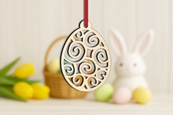 SVG Laser Easter Egg Swirl Elements Ornament Present Gift Product Image 2