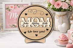 Circle SVG Mother's Day MOM Design Gift Laser Cut Present Product Image 2