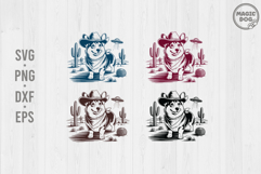 Vintage Corgi Cowboy|Retro Western Dog|Funny UFO Alien Product Image 1