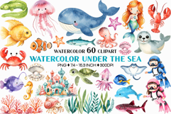 Under the Sea PNG | Summer Ocean Animals Mermaid Whale Shark Product Image 1