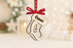 Alphabet SVG Letter Q Laser Sock Christmas Ornament Monogram Product Image 1