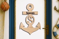 Alphabet SVG Letter S Door Hanger Sea Anchor Nautical Family Product Image 1