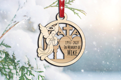 Angel Church Cathedral Laser SVG Memorial Ornament Christmas Product Image 1