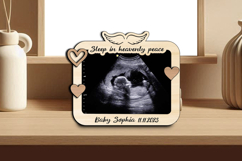Angel Wings SVG Memorial Ultrasound Frame Baby Sonogram Pic Product Image 1