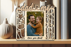Autumn Dad and Me SVG Photo Frame Laser Season Gift Child Product Image 1