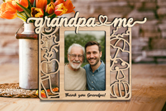 Autumn Fall SVG Grandpa and Me Grandkid Frame Picture Laser Product Image 1