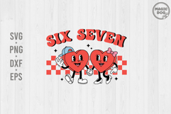 Six Seven Heart Couple Retro Cartoon Boy and Girl Valentine Product Image 1