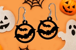 Halloween Vampire Bats Earrings SVG Laser Scary Gift Present Product Image 3