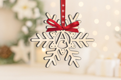 Letter A Alphabet Christmas Ornament Monogram Laser Present Product Image 2