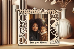 Summer Vibes Mama and Me SVG Photo Frame Laser Mother Gift Product Image 2