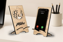 Basketball Man Phone Holder Stand SVG Gift Present Laser Product Image 1