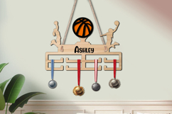 Basketball Medal Hanger Wall Decor SVG Laser Gift Woman Product Image 2