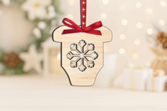 SVG Laser Bodysuit Newbron Baby Christmas Ornament Present Product Image 2