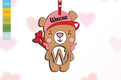 Bear Letter W St. Valentine&#039;s Day Cupid Love Romantic Gift Product Image 1