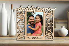 Bee Honey Daddy and Me SVG Frame Photo Kid Laser Summer Gift Product Image 1
