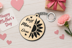 Best Mom Mothers Day Keychain Gift SVG Laser Holiday Mam Mum Product Image 1