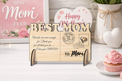 Best Mom Post Card Happy Mother's Day Gift SVG Laser Grandma Product Image 1