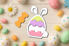 Blocks Laser SVG Bunny Easter Puzzle Kid Child Game Present Product Image 1