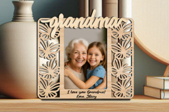 Butterfly Grandma Granddaughter SVG Photo Frame Pic Laser Product Image 1