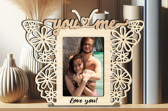 Butterfly You and Me SVG Frame Photo Love Romantic Design Product Image 1