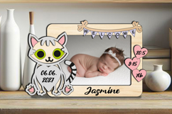 Cat Baby Photo Present SVG Frame Newborn Board Picture Gift Product Image 1