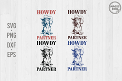 Howdy Partner Cowboy Dachshund|Vintage Western Dachshund SVG Product Image 1
