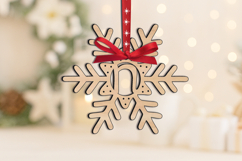 Christmas Holiday Letter N SVG Ornament Alphabet Laser Gift Product Image 1